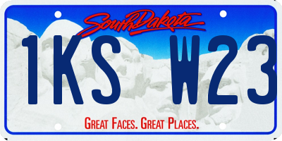 SD license plate 1KSW23