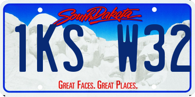 SD license plate 1KSW32
