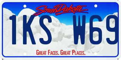 SD license plate 1KSW69