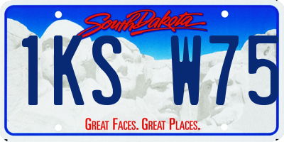 SD license plate 1KSW75