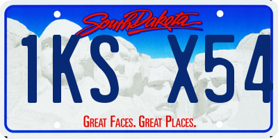 SD license plate 1KSX54