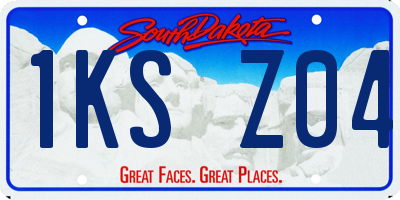 SD license plate 1KSZ04