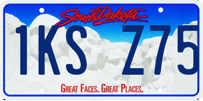 SD license plate 1KSZ75