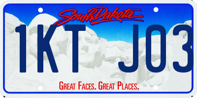 SD license plate 1KTJ03