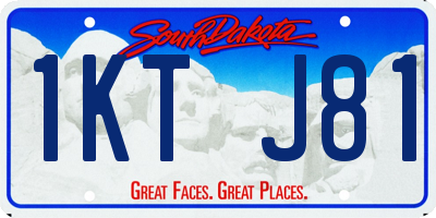 SD license plate 1KTJ81
