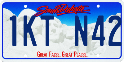 SD license plate 1KTN42
