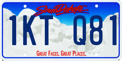 SD license plate 1KTQ81