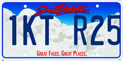 SD license plate 1KTR25