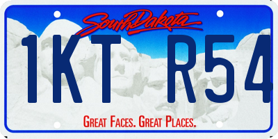 SD license plate 1KTR54