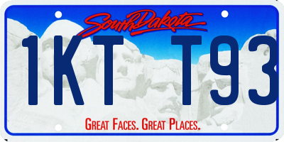 SD license plate 1KTT93