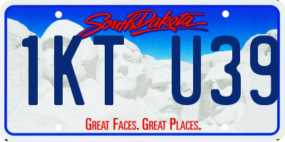SD license plate 1KTU39