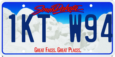 SD license plate 1KTW94