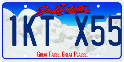 SD license plate 1KTX55
