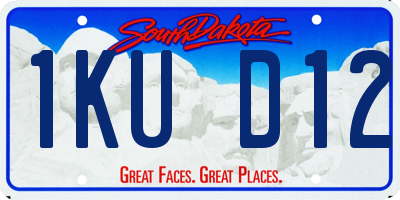 SD license plate 1KUD12