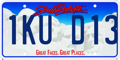 SD license plate 1KUD13