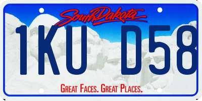SD license plate 1KUD58