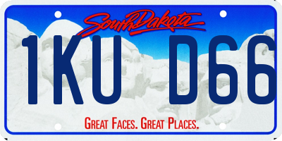SD license plate 1KUD66