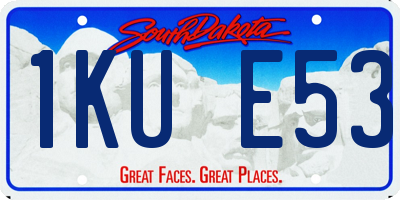 SD license plate 1KUE53
