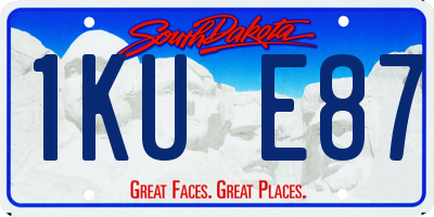 SD license plate 1KUE87
