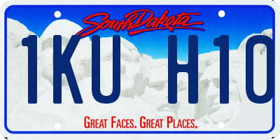SD license plate 1KUH10