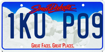 SD license plate 1KUP09