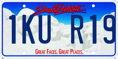 SD license plate 1KUR19
