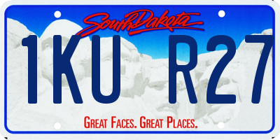 SD license plate 1KUR27