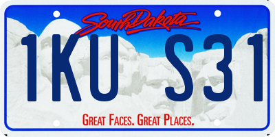 SD license plate 1KUS31