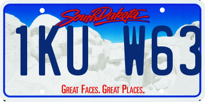 SD license plate 1KUW63