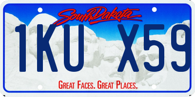 SD license plate 1KUX59