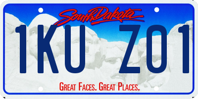 SD license plate 1KUZ01
