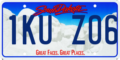 SD license plate 1KUZ06