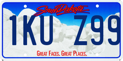 SD license plate 1KUZ99