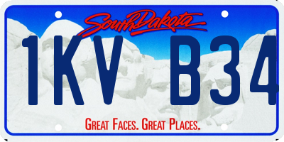 SD license plate 1KVB34
