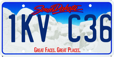 SD license plate 1KVC36