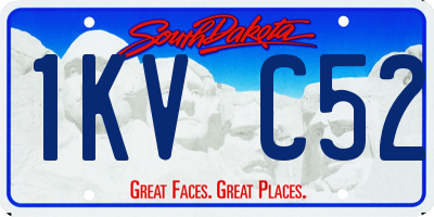 SD license plate 1KVC52