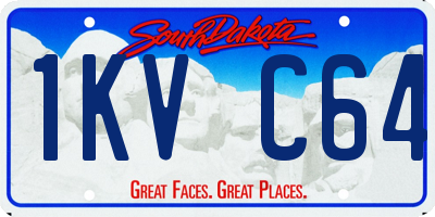 SD license plate 1KVC64