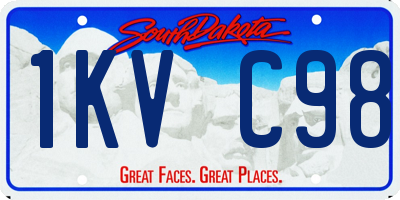SD license plate 1KVC98