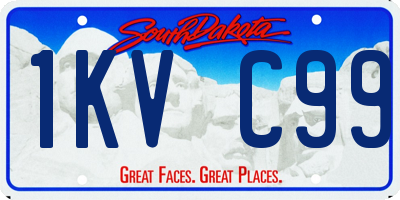 SD license plate 1KVC99