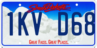 SD license plate 1KVD68