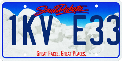 SD license plate 1KVE33
