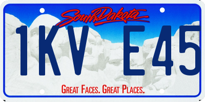 SD license plate 1KVE45