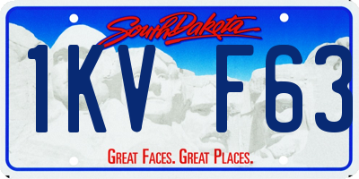 SD license plate 1KVF63