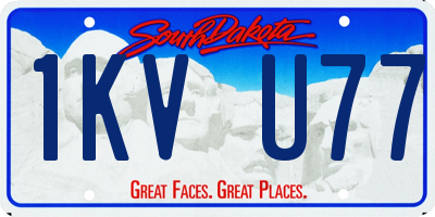 SD license plate 1KVU77
