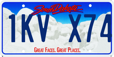 SD license plate 1KVX74