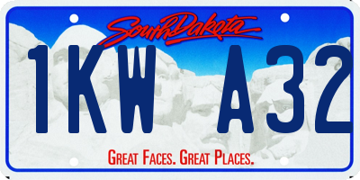 SD license plate 1KWA32