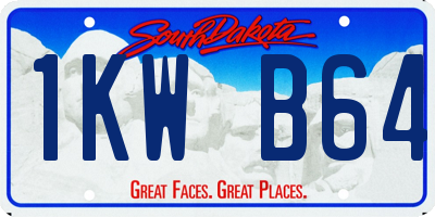 SD license plate 1KWB64