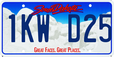 SD license plate 1KWD25