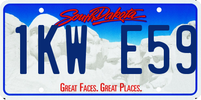 SD license plate 1KWE59