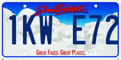 SD license plate 1KWE72